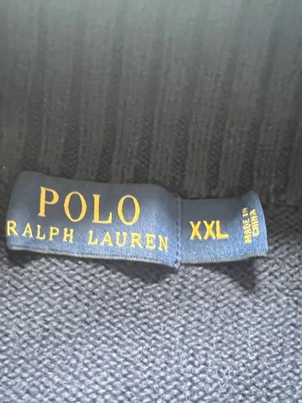 Vinatage Polo Ralph Lauren Mens Blue Quarter Zip Sweater Y2K Size XXL